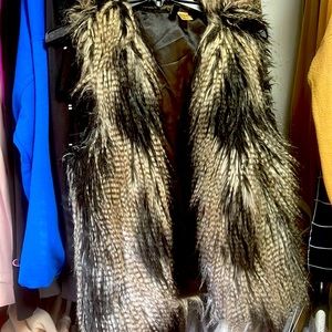 Womens faux fur vest